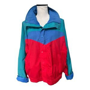 VTG The North Face 90s Gorpcore Colorblock Windbreaker Jacket (M)